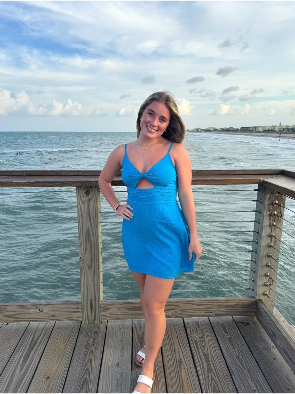 Bright Blue Cutout Sundress